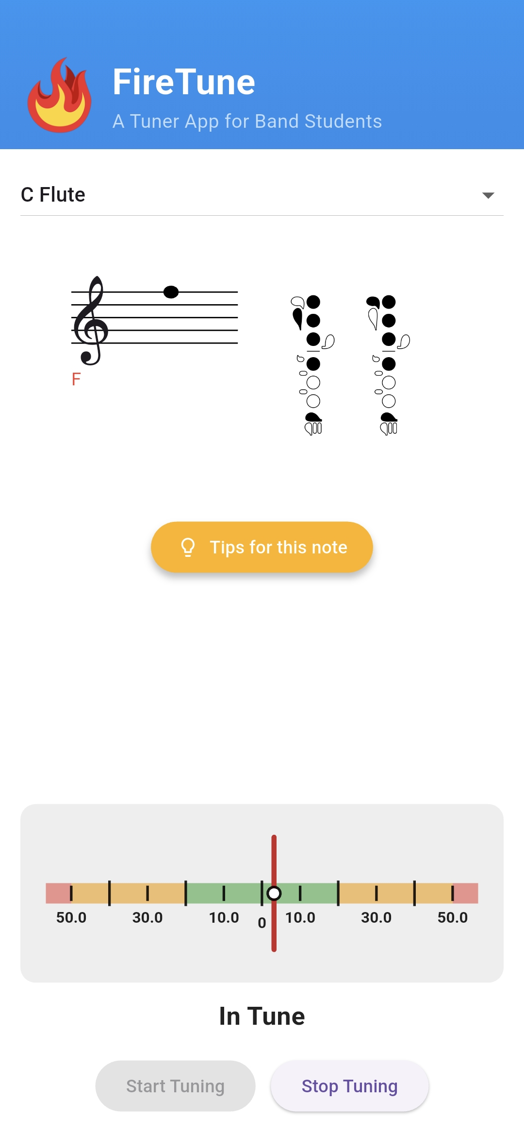 FireTune app screenshot 1