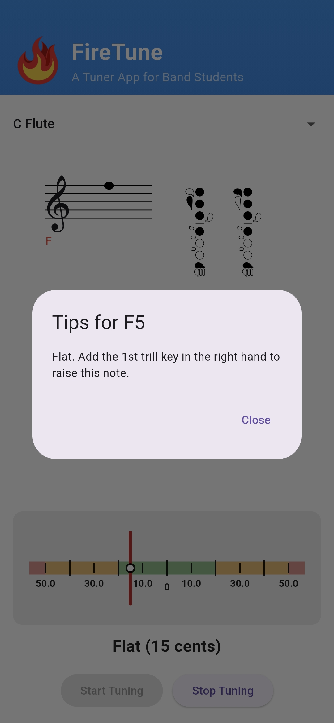 FireTune app screenshot 2